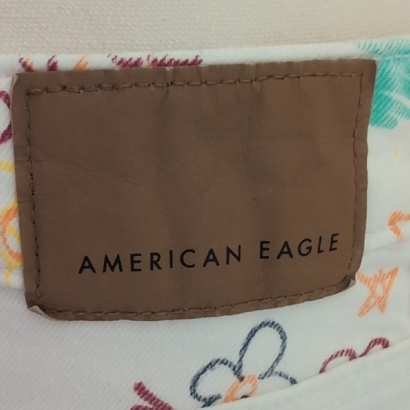 AMERICAN EAGLE Denim Mini Skirt Pride Rainbow Accents High Waist Size 10 NWT - Picture 7 of 12